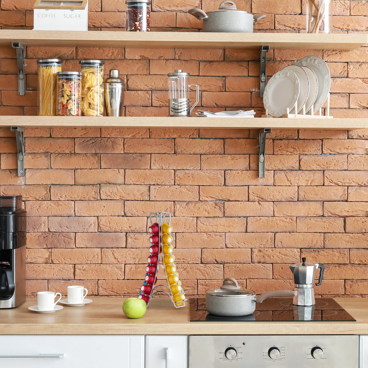 KAPSELHALTER - Silberfarben, Metall (21.5/30/21.5cm) - Relaxdays