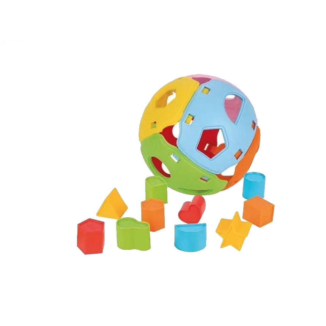 SORTIERSPIEL Kugel 03589 bunt 10 Formen, Steckspiel, Kugel-Design, Formsortierer, ab 12 Monaten - Multicolor, Kunststoff (16/16/16cm) - Pilsan
