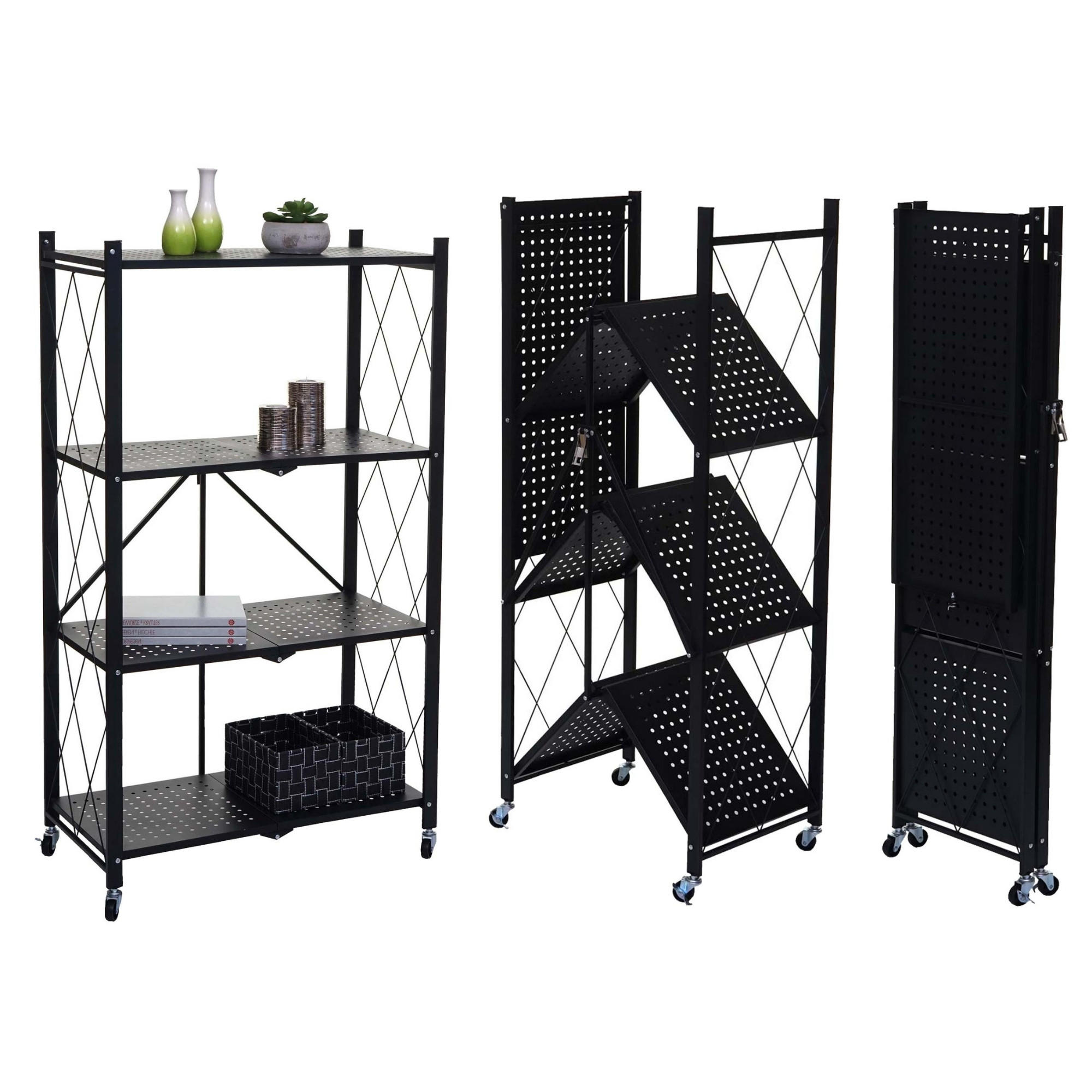 Proregal Klappregal Schwarz 72x127x34 cm