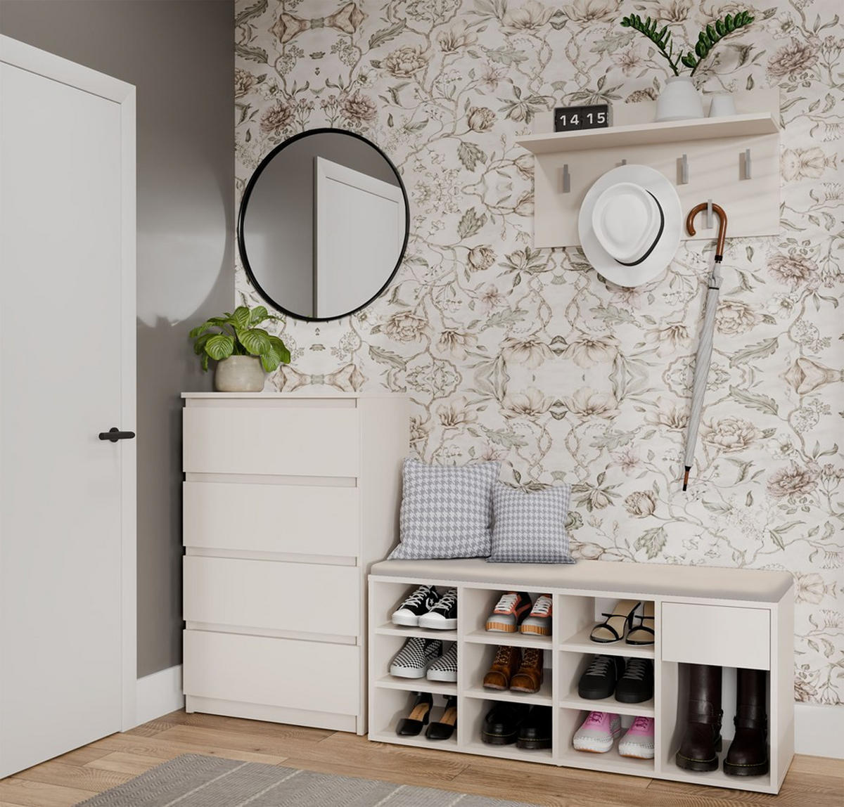 SCHUHSCHRANK Kaszmir 110/49/35 - Kaschmir, Holzwerkstoff (110/49/35cm) - RAUMHIRSCH FURNITURE