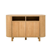ANRICHTE Modern Relief Naturfarben 120/38/77 cm - Naturfarben, Holz (120/77/38cm) - PANGIVO
