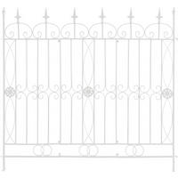 GARTENZAUN Metall Weiß - Weiß, Metall (124/116cm) - CLP