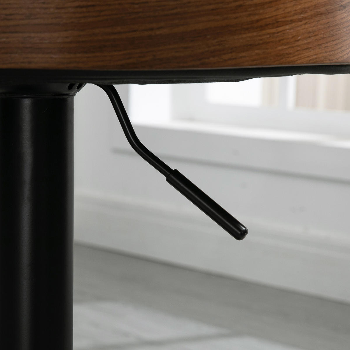 BARHOCKER, Kunstleder, Schwarz+Kaffee - Schwarz, Kunststoff (49.5/96/48cm) - HOMCOM