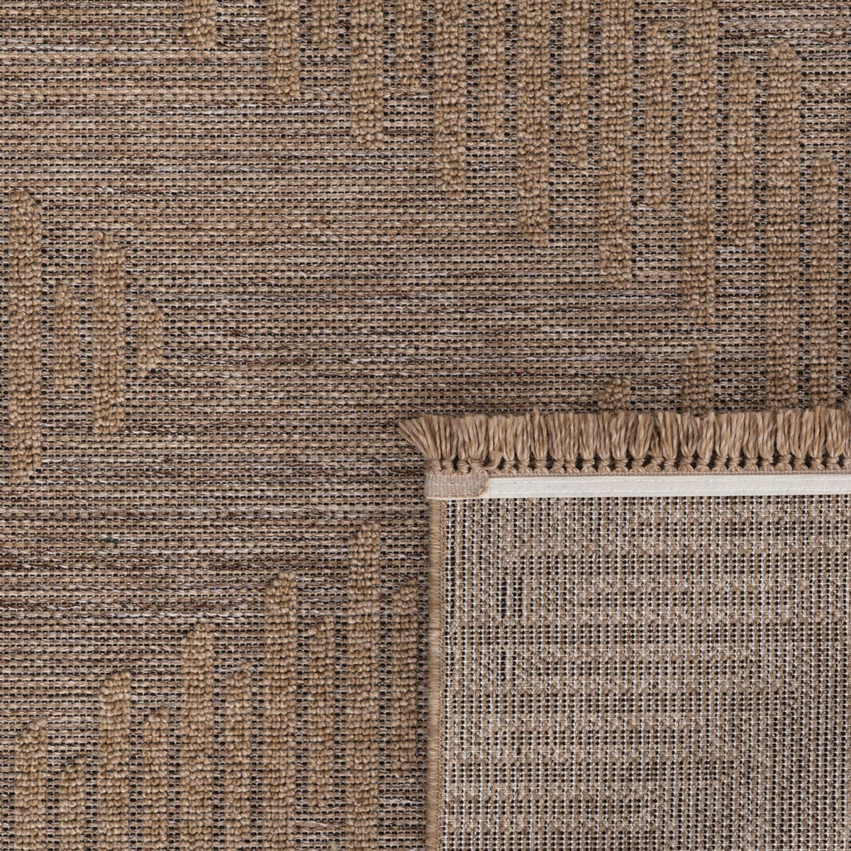 OUTDOOR Teppich Natur Balkon, Terrasse schmutzabweisend Beige Rechteckig 200x280 - Beige, Textil (200/280cm) - KADIMA DESIGN