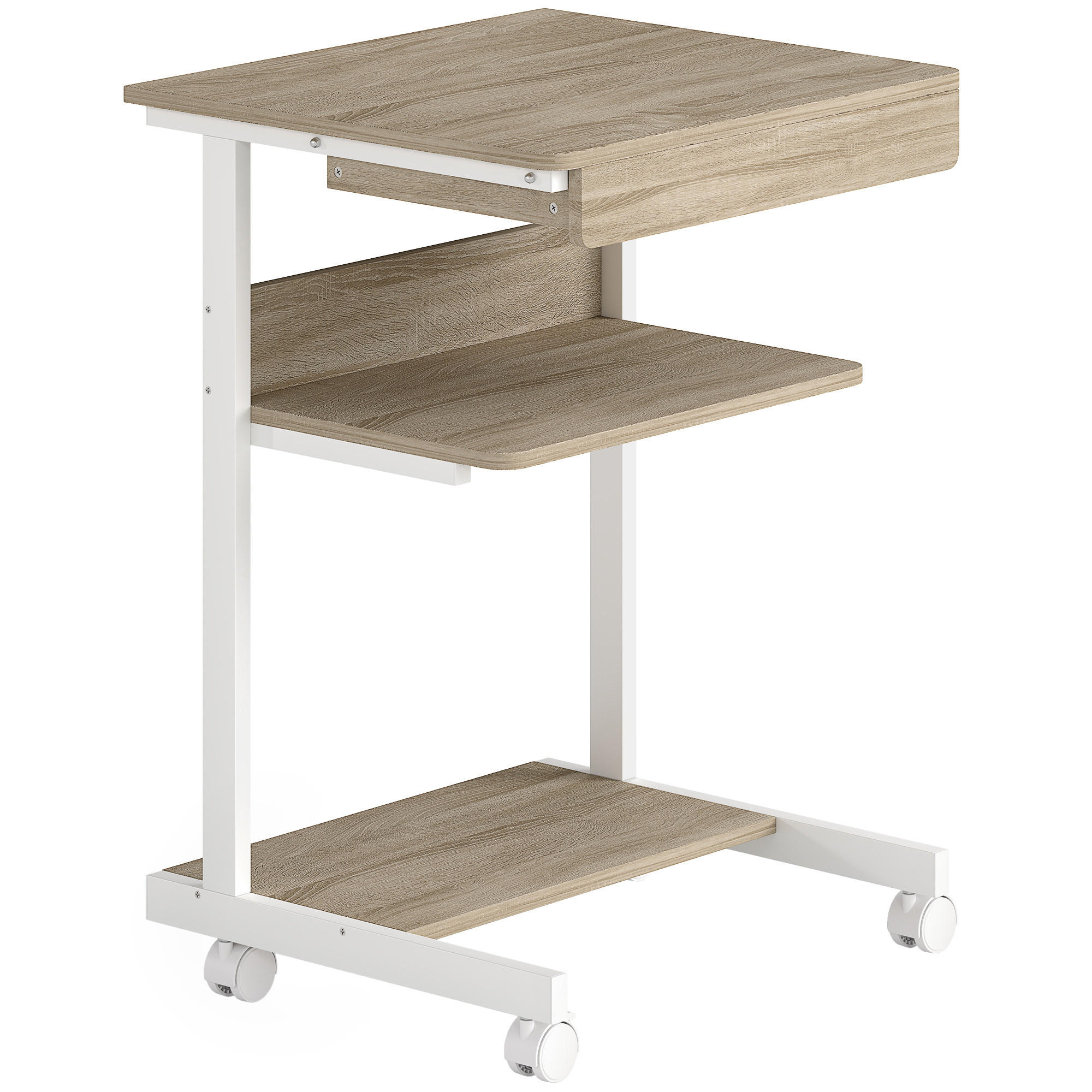 Homcom Schreibtisch Eiche 51x79x56 cm