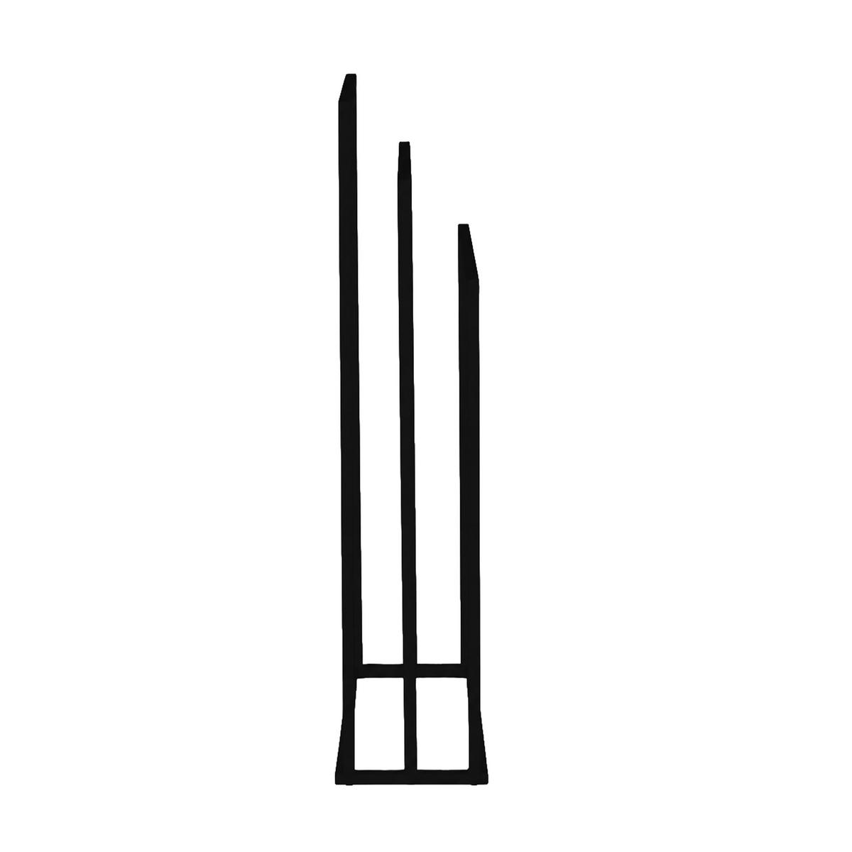HANDTUCHSTÄNDER freistehend mit 3 Stangen - Schwarz, Metall (48.5/95.5/20cm) - Mat-Haus