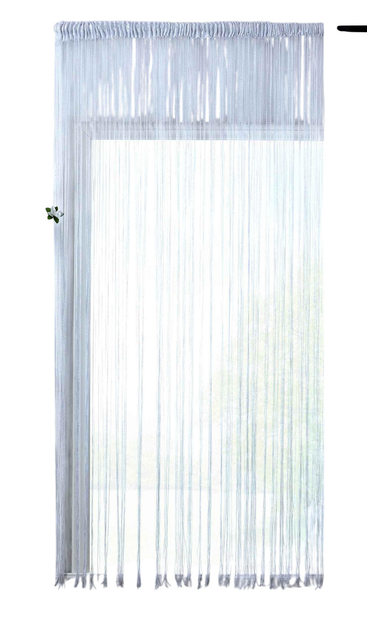 FADENGARDINE Shanghai HxB 250x300 cm Weiß Lurex - Weiß, Textil (300/250cm) - Gardinenbox