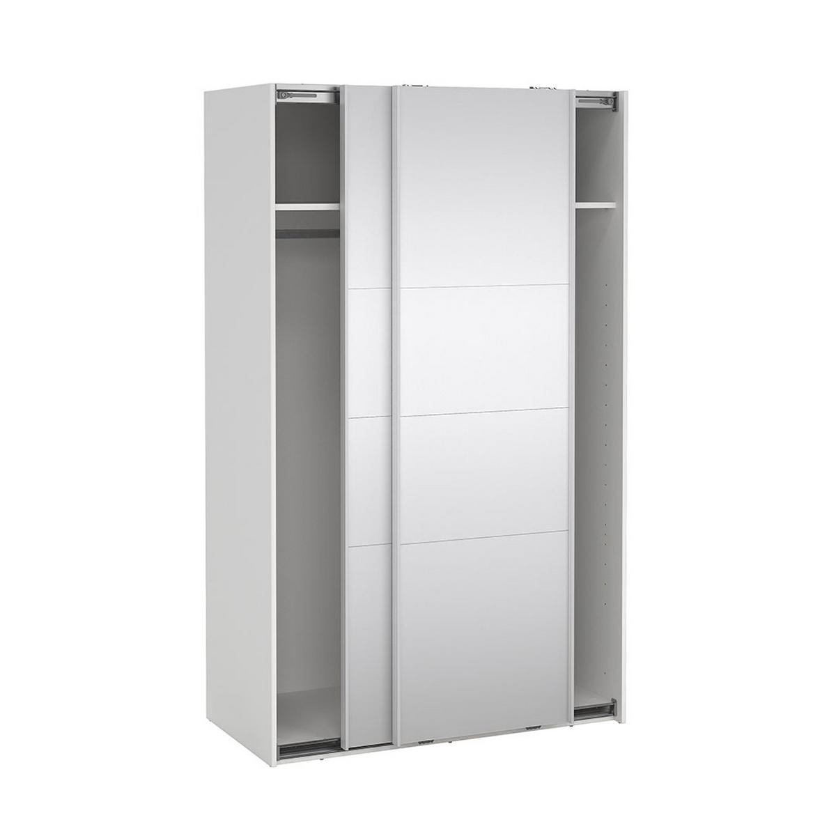 SCHIEBETÜRENSCHRANK, Catania, Weiß, Holzwerkstoff, 119 x 67 x 201 cm - Weiß, Holzwerkstoff (119/201/67cm) - ebuy24