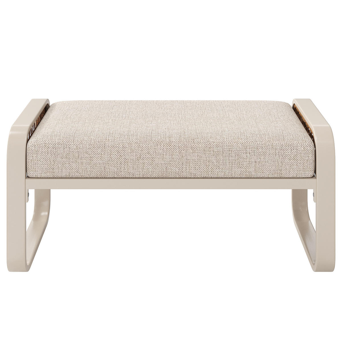 GARTENMÖBEL 178x61x76cm beige aus PE-Rattan - Beige, Metall - Modfu