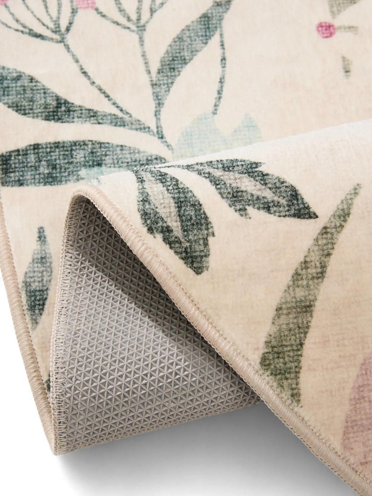 TEPPICH Milly waschbar Multicolor/Weiß ø 160 cm rund - Multicolor/Weiß, Kunststoff/Textil (160/160cm) - benuta