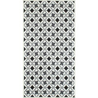 KÜCHENTEPPICH mit schwarzem Zementfliesenmuster Azulejo 80x150 cm - Schwarz, Textil (80/150cm) - Nazar Rugs