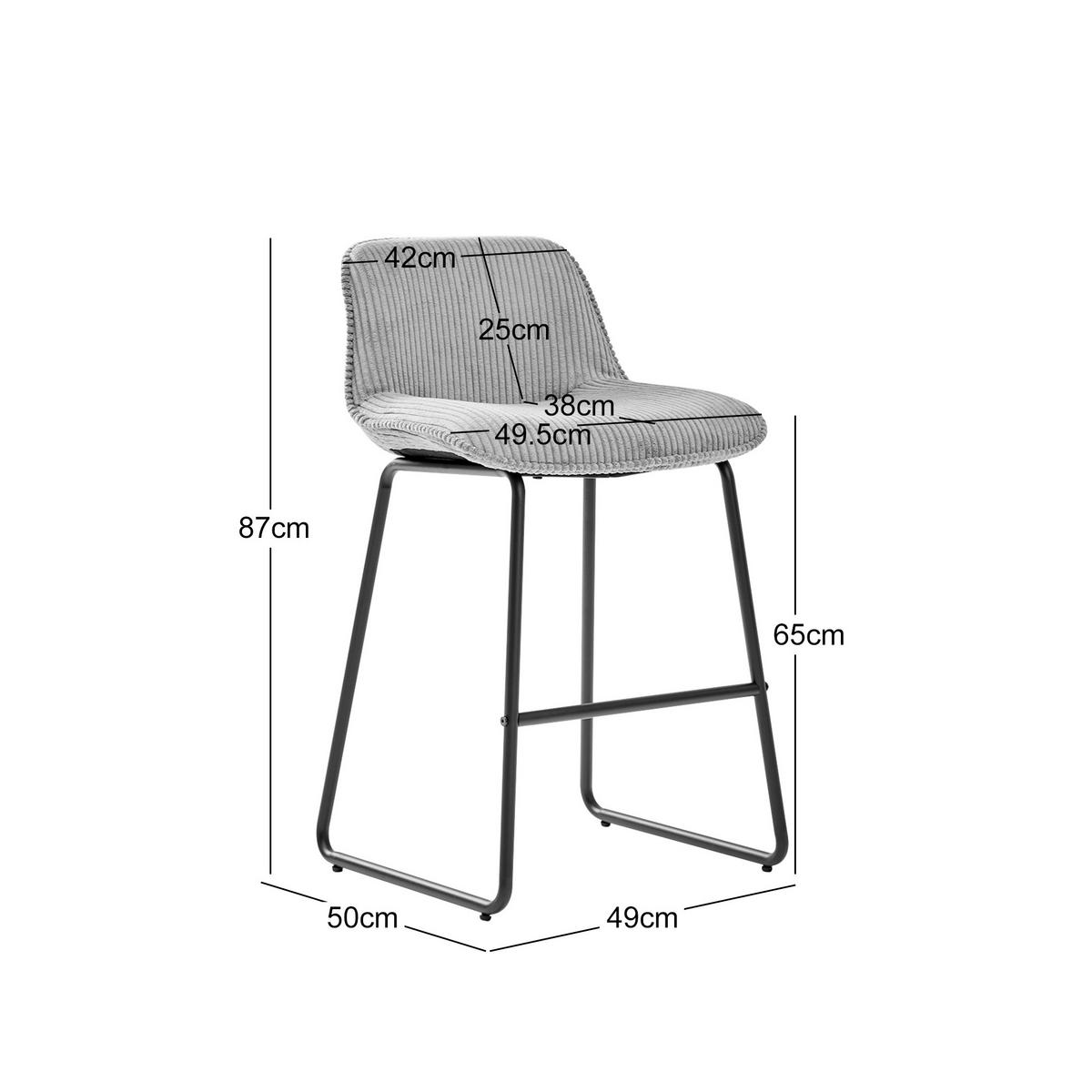 BARHOCKER 2er-Set Metall Gelb - Gelb, Metall (49/87/50cm) - Nordlys