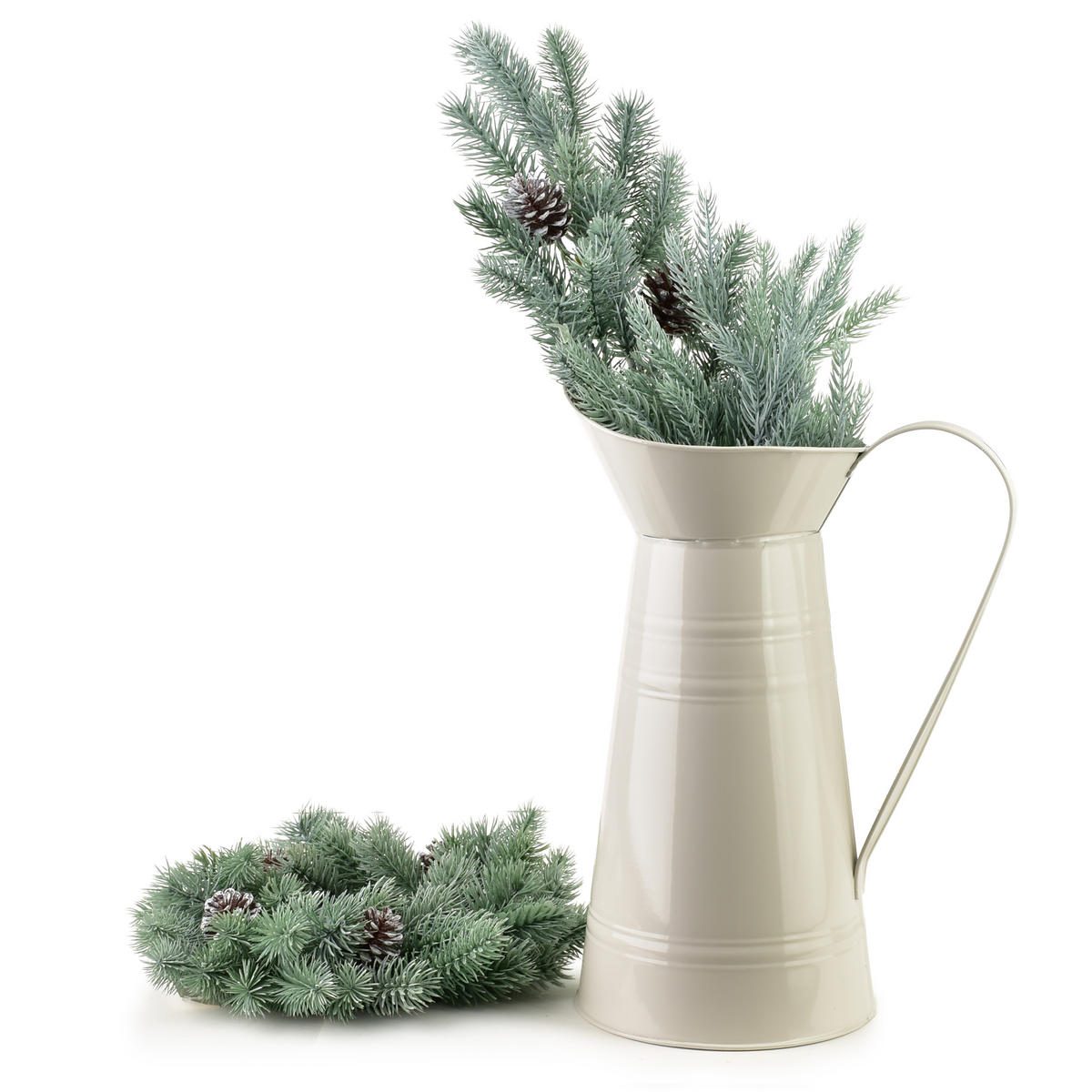 VASE Roger Weiß 27x17xh38,5 cm Metall - Weiß, Metall (38.5cm) - Mondex