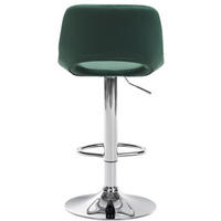 BARHOCKER Campus Samt chrom grün - Chromfarben/Grün, Textil/Metall (42/107/46cm) - TPFLiving