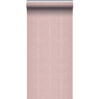 TAPETE Fischgrätmuster - Pink, Papier (53/1000cm) - Sanders & Sanders