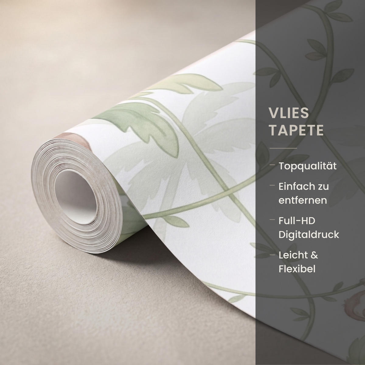 KINDERTAPETE - Tiere - Dschungel - Pastell - 160x280 cm - Weiß, Papier (160/280cm) - OnlyWow