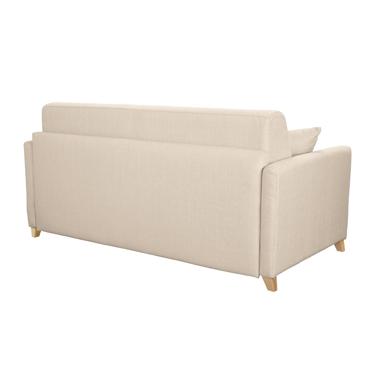 SCHLAFSOFA Skandinavisch 3-Sitzer Beige SKANDY - Beige, Textil (99/92/176cm) - Miliboo
