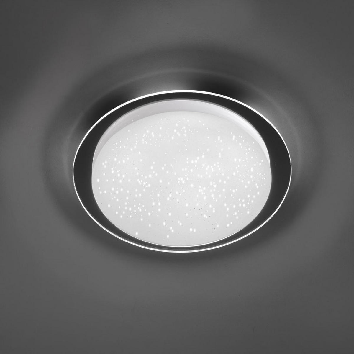 LED DECKENLEUCHTE Stahl Weiß Kunststoff Rund - Weiß, Metall (30/30/9.5cm)