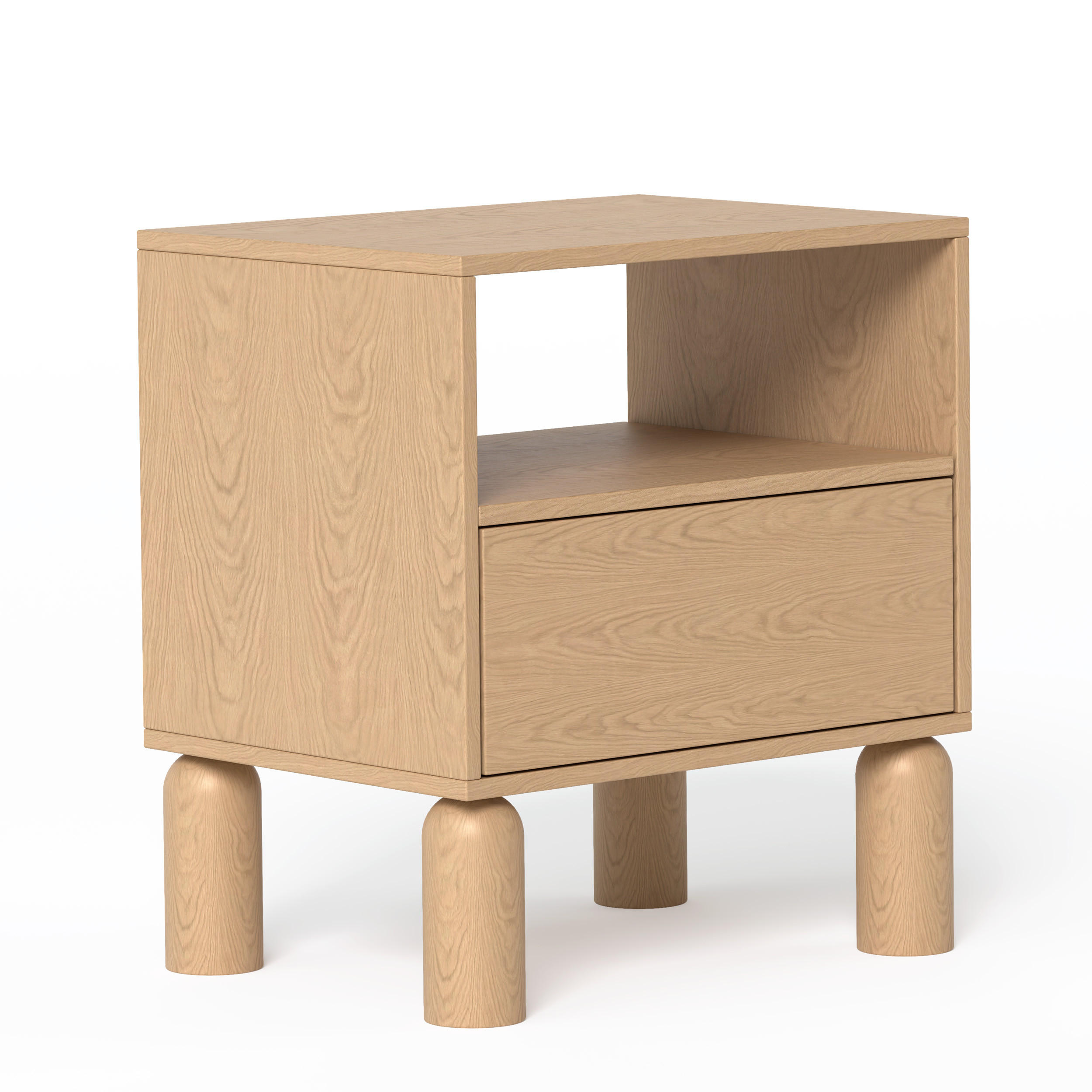 NACHTTISCH SENA - Eichefarben, Holzwerkstoff (54.4/60.2/40.6cm) - Idohome