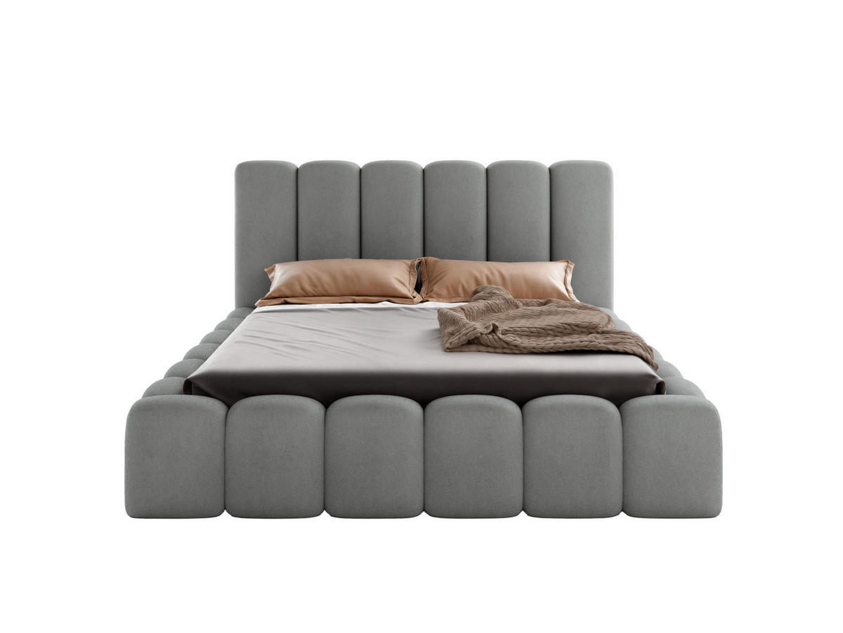 POLSTERBETT VELORA 180x200 GRAU - Grau, Textil (180/200cm) - Luxkor24