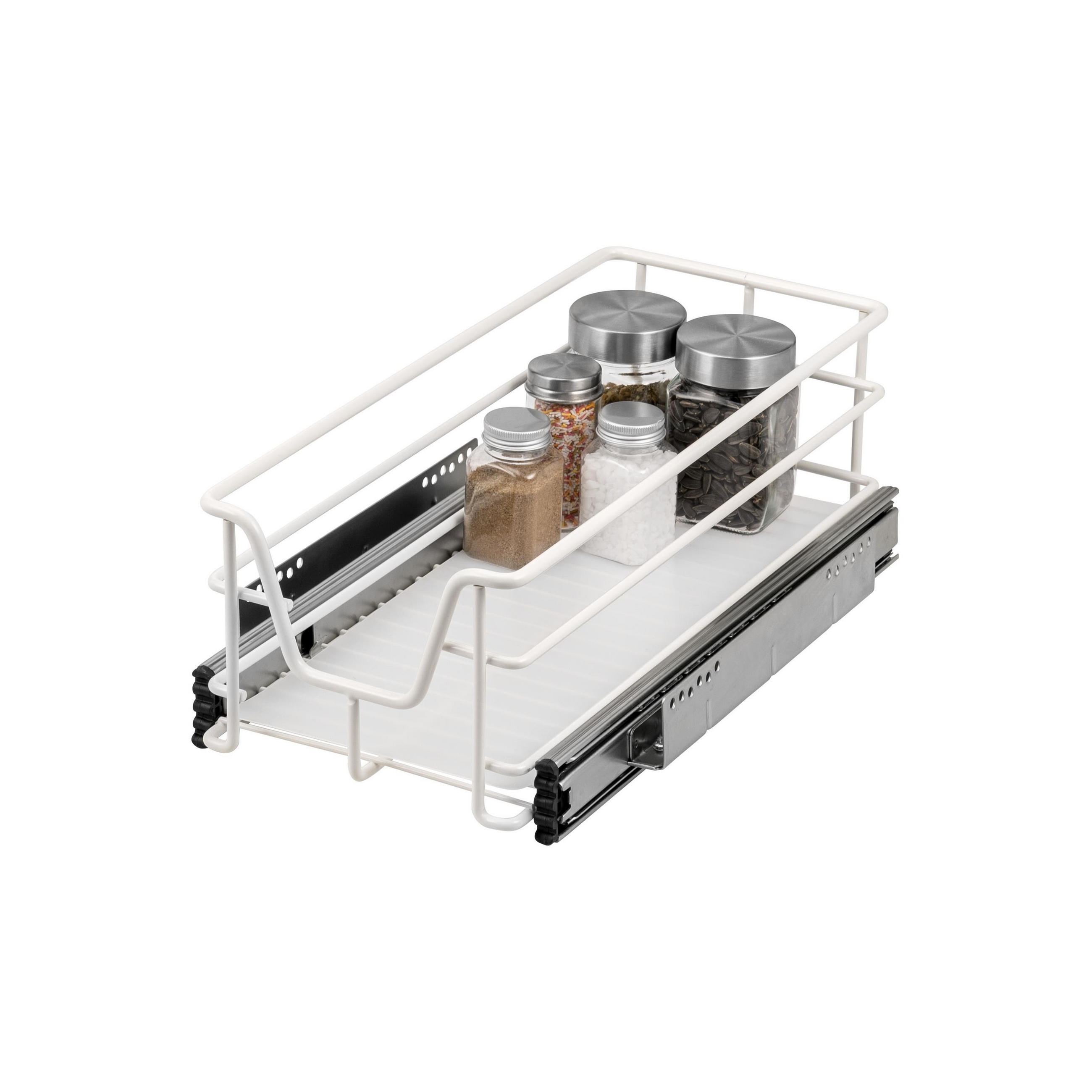 TELESKOPSCHUBLADE 30 cm, weiß, Metall - Weiß, Metall (27/14/44cm) - bremermann