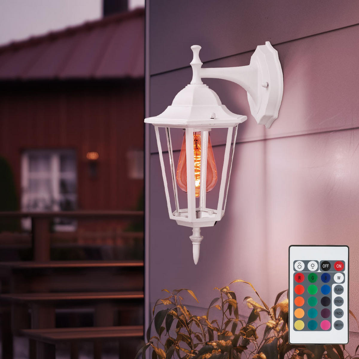 LED WANDLEUCHTE Weiß Kunststoff - Weiß, Glas (20.8/17/36cm)