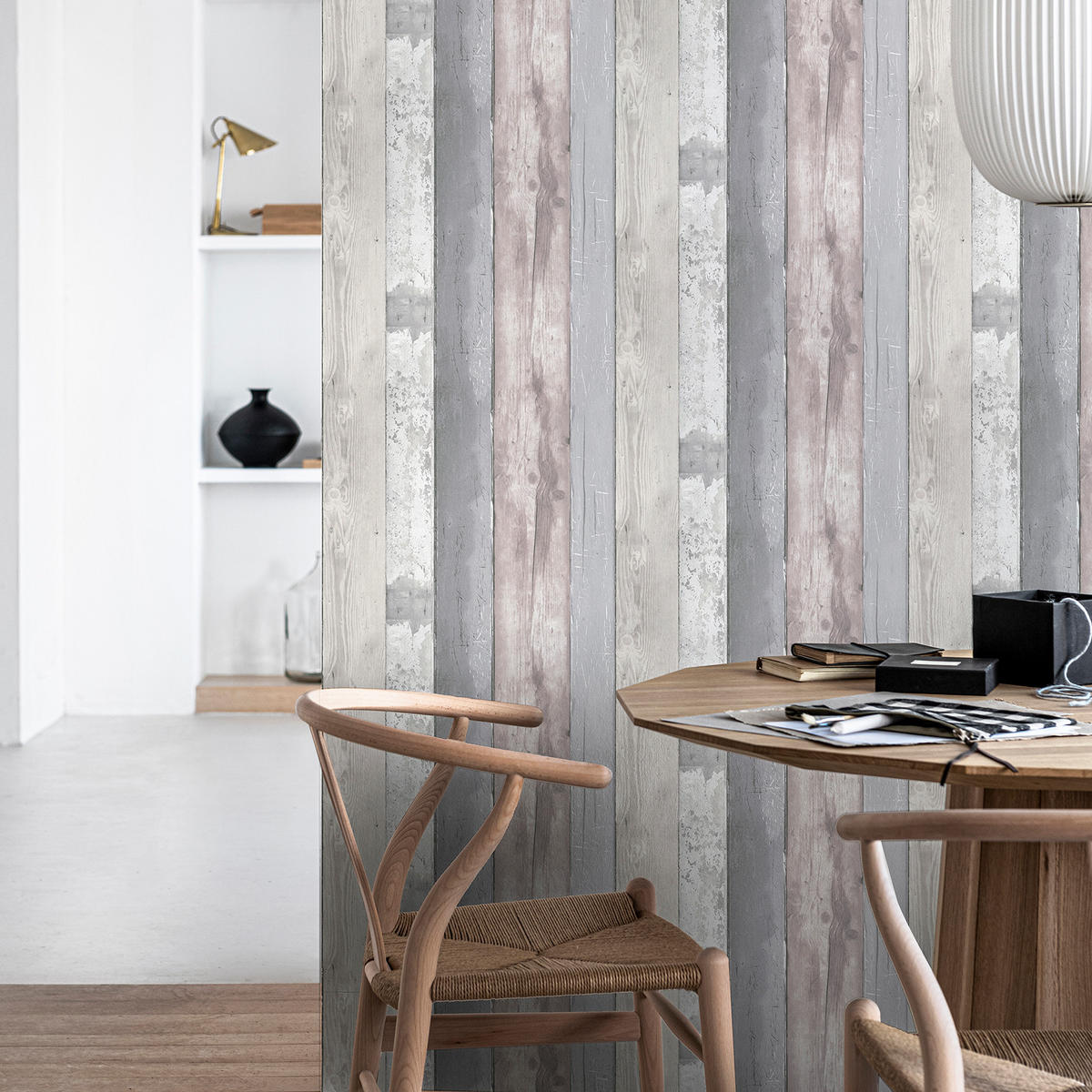 VLIESTAPETE Woodland Grau - Grau, Papier/Kunststoff (53/1000cm) - Walldoctor