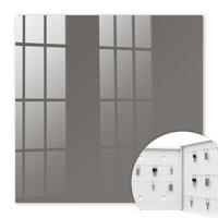 SCHLÜSSELBOX Weiß 30x30 cm – Türöffnung nach rechts - Hellbraun - Braun, Metall (30/30/5cm) - TULUP