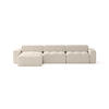 ECKSOFA RIFU SO 300x140 cm, Beige - Beige, Textil (346/185cm) - Fedve