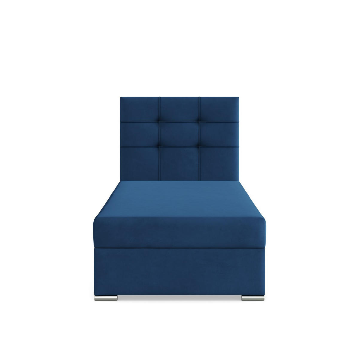 BOXBETT MIT KOPFTEIL 90x200 ELDA, Blau - Dunkelblau, Textil (90/200cm) - Mebligo