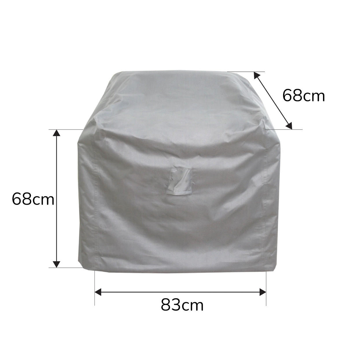 SCHUTZHÜLLE Abdeckung für Gartensessel B 68 x T 83 x H 68 cm - Grau, Textil (68/68/83cm) - Supellex