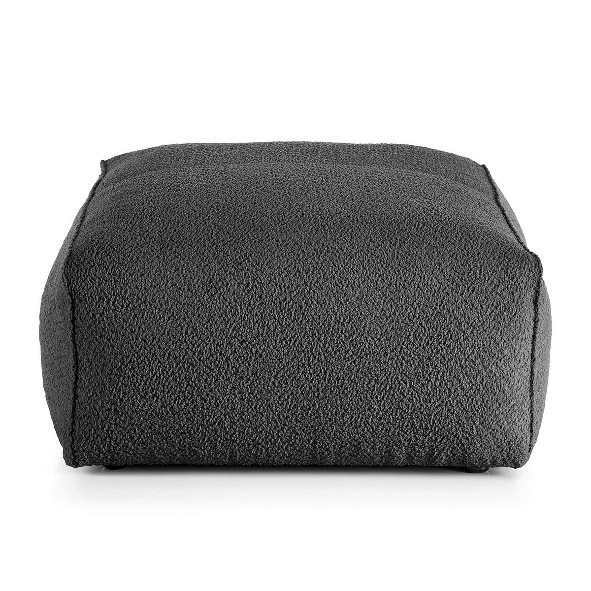 POLSTERHOCKER - Anthrazit/Schwarz, Kunststoff/Textil (81/38/100cm) - home24