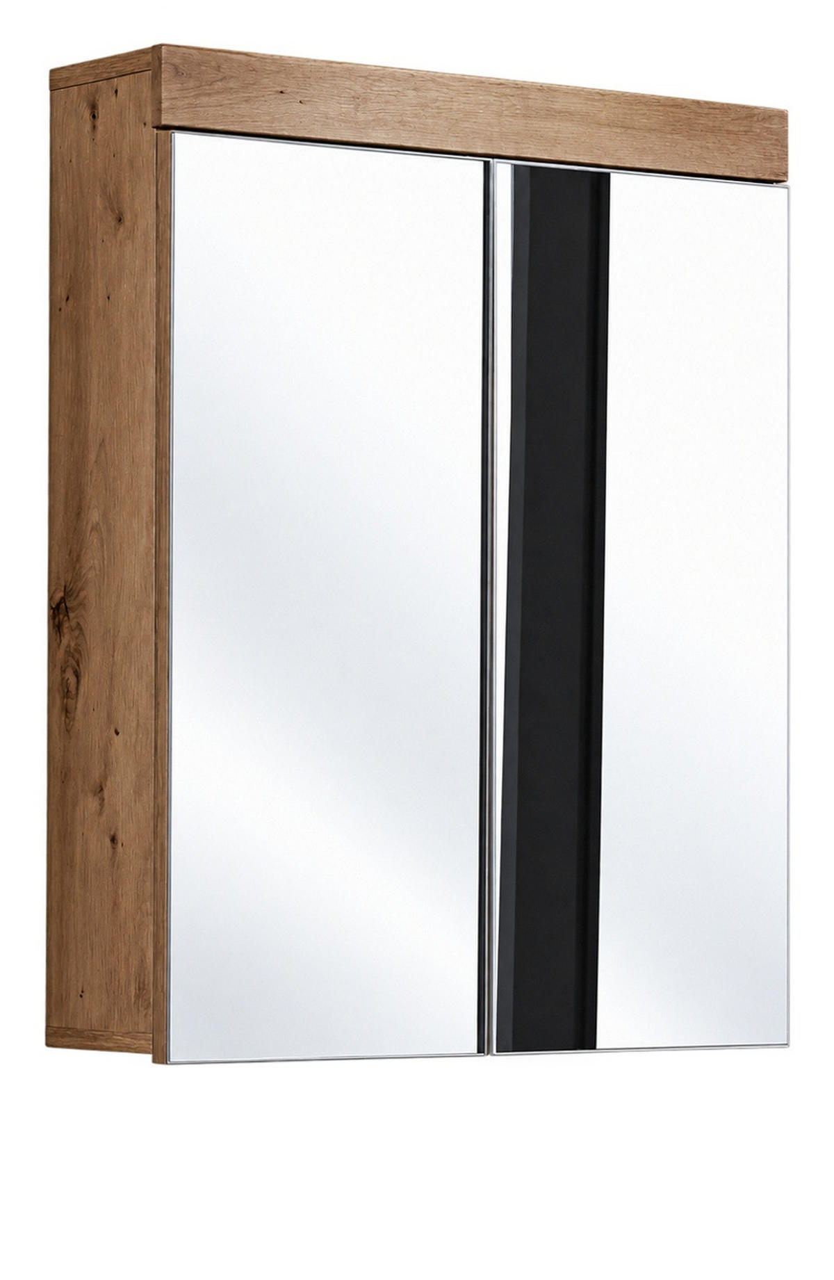 SPIEGELSCHRANK Asteiche 60 x 77 cm 2-türig, Badschrank modern - Eichefarben, Glas/Holzwerkstoff (60/77/17cm) - Top.Furn