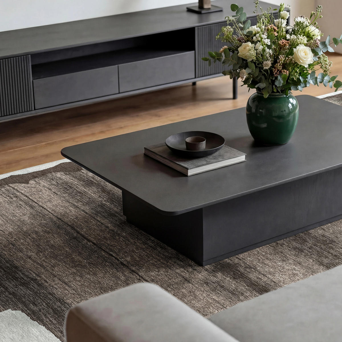 PREPROGA Brush Mastic 240/340 cm - črna, umetna masa/tekstil (240/340cm) - Louis De Poortere