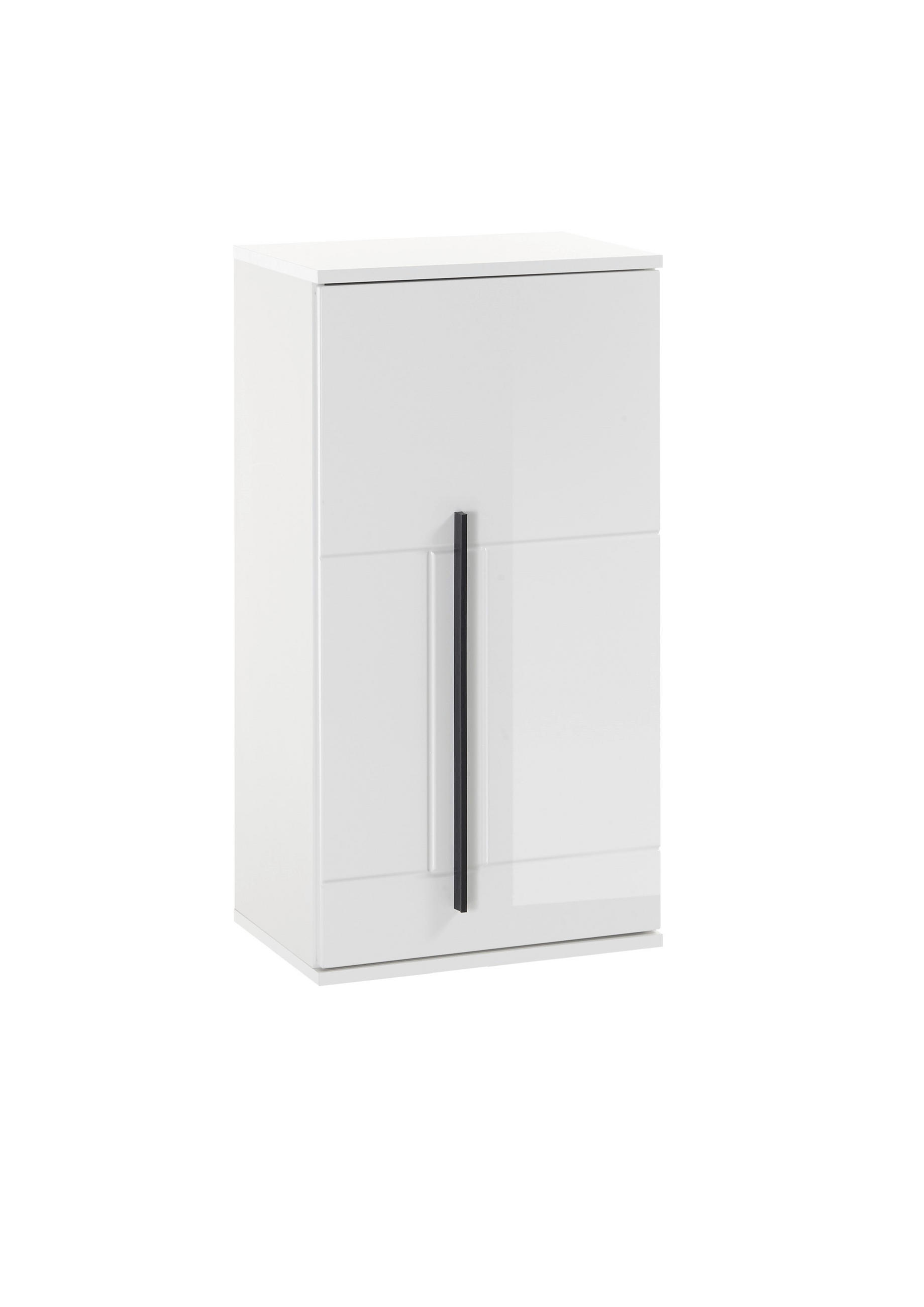 HÄNGESCHRANK M12 Weiß Hochglanz 45x85x30 cm - Weiß Hochglanz, Holzwerkstoff (45/85/30cm) - Livojo