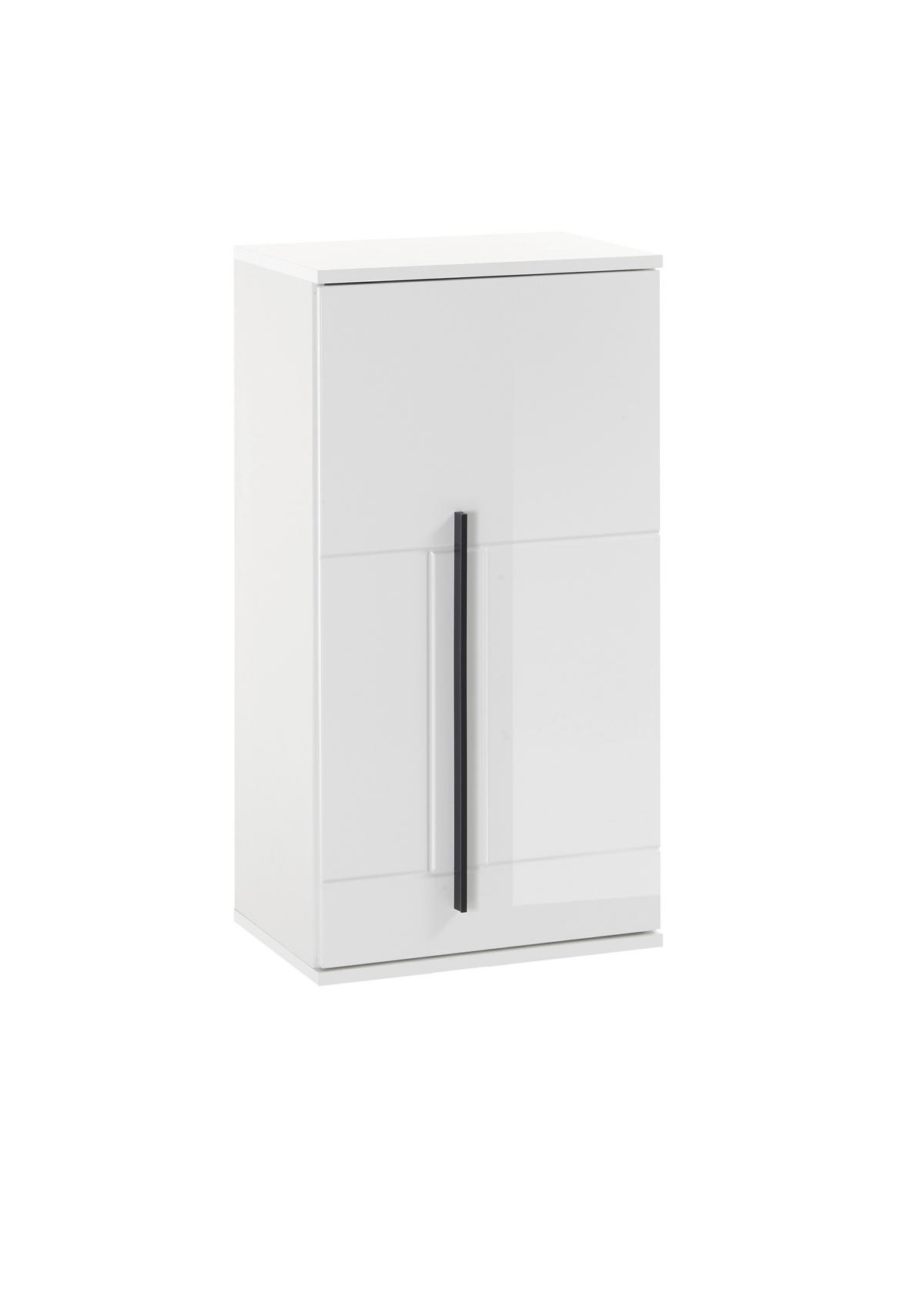 HÄNGESCHRANK M12 Weiß Hochglanz 45/85/30 cm - Weiß Hochglanz, Holzwerkstoff (45/85/30cm) - Livojo