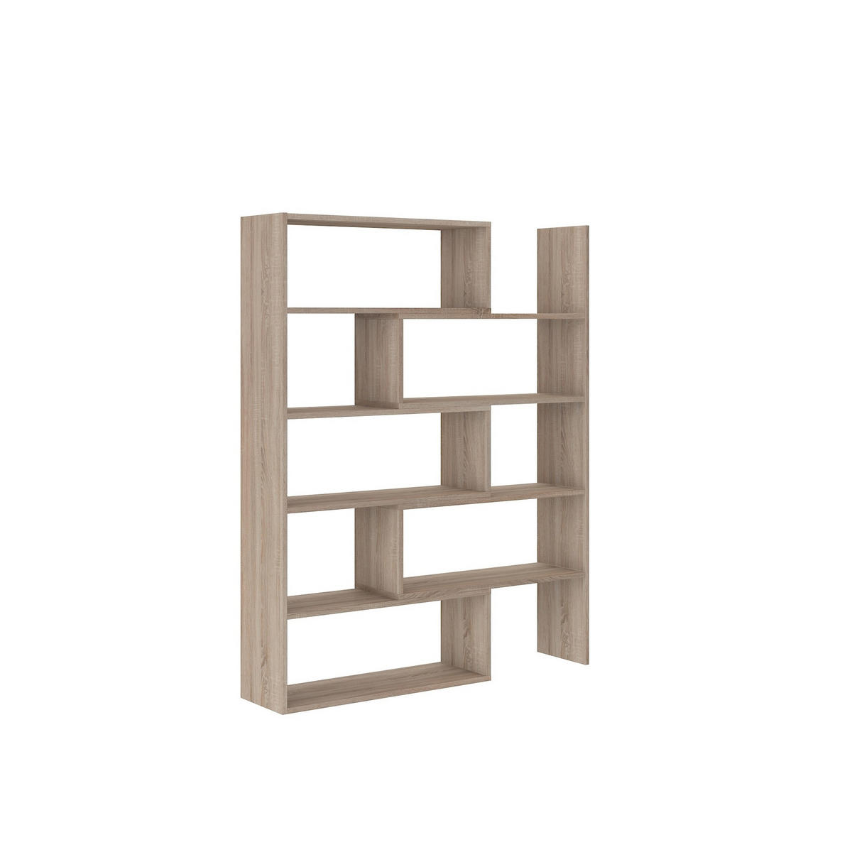 BÜCHERREGAL LORIS 72,5x24x138 cm, Regal Sonoma Eiche - Sonoma Eiche, Holzwerkstoff (72.5/138/24cm) - MASSENO