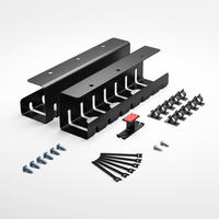 KABELKANAL Set D, Schwarz - Schwarz, Metall (43/10/12cm) - Albatros