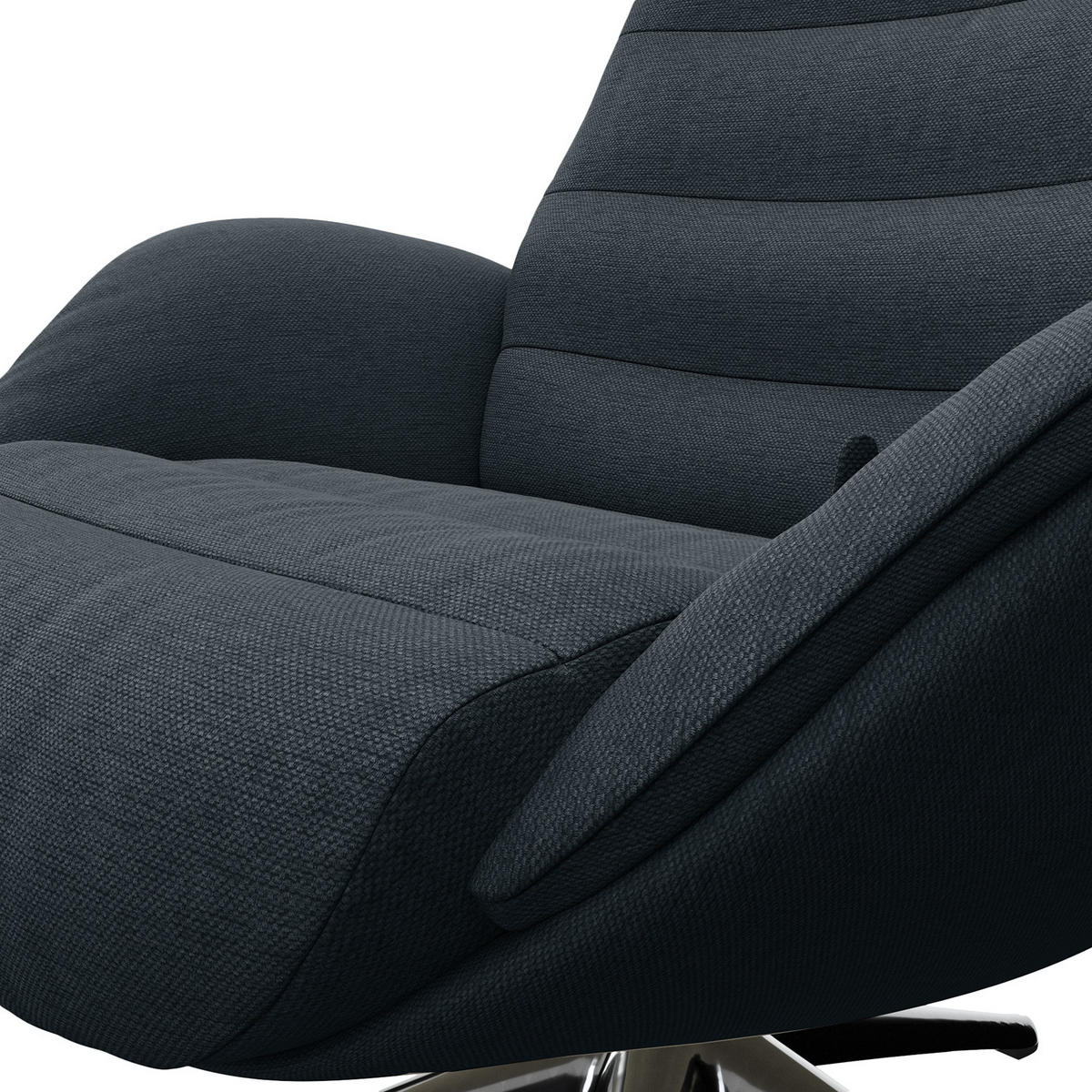 RELAXSESSEL - Grau, Textil/Metall (90/107/90cm) - home24