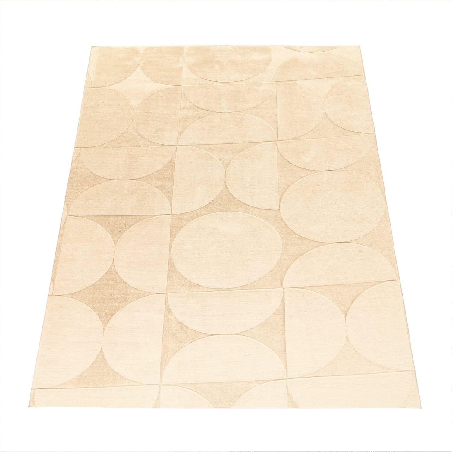 TEPPICH Kurzflor waschbar Unifarben Struktur Wohnzimmer schmutzabweisend Beige Rechteckig 80x150 - Beige, Textil (80/150cm) - KADIMA DESIGN