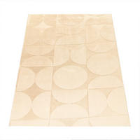 TEPPICH Kurzflor waschbar Unifarben Struktur Wohnzimmer schmutzabweisend Beige Rechteckig 80x150 - Beige, Textil (80/150cm) - KADIMA DESIGN