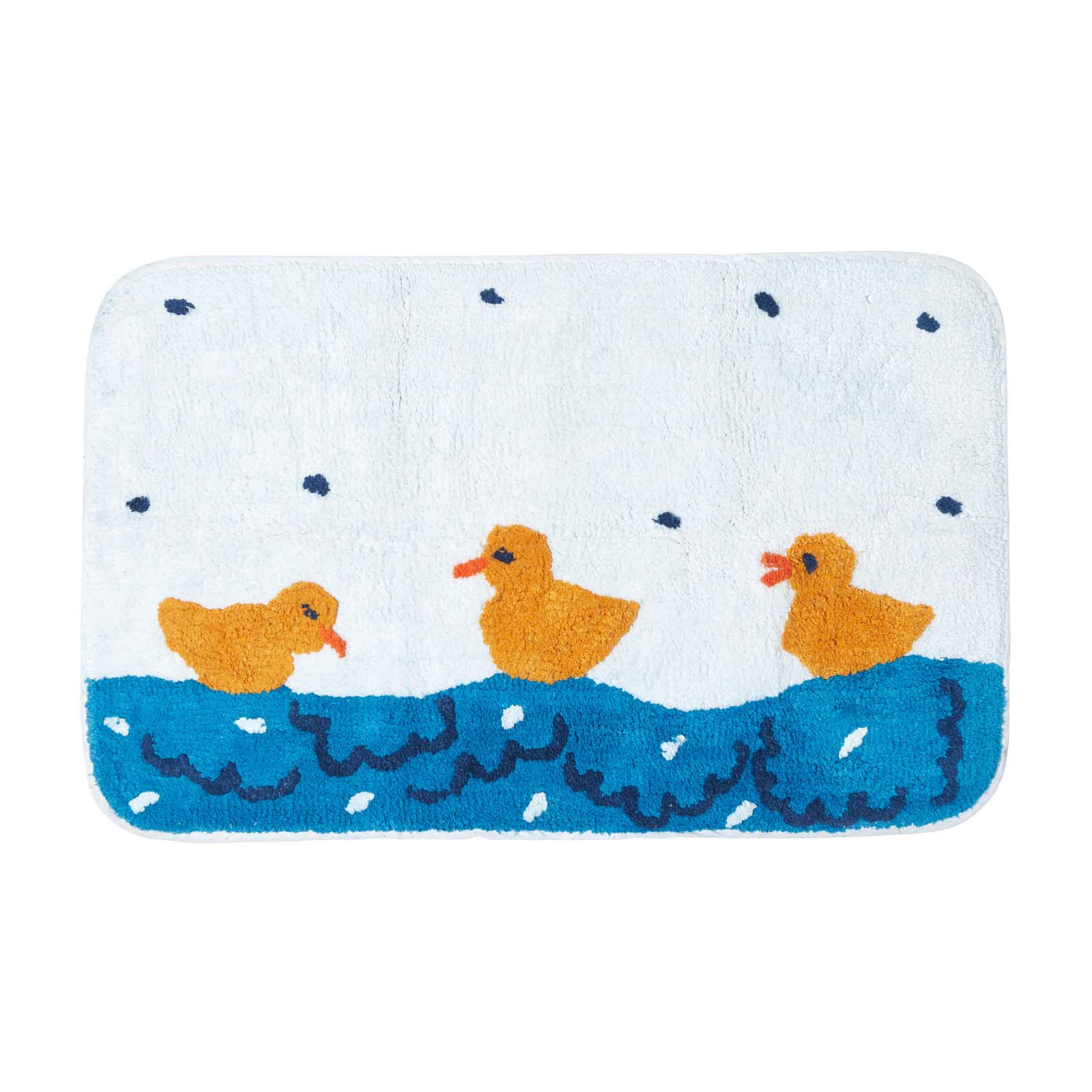 BADEMATTE Ententeich 45/75 cm, Baumwolle - Multicolor, Textil (45/75cm) - Homescapes