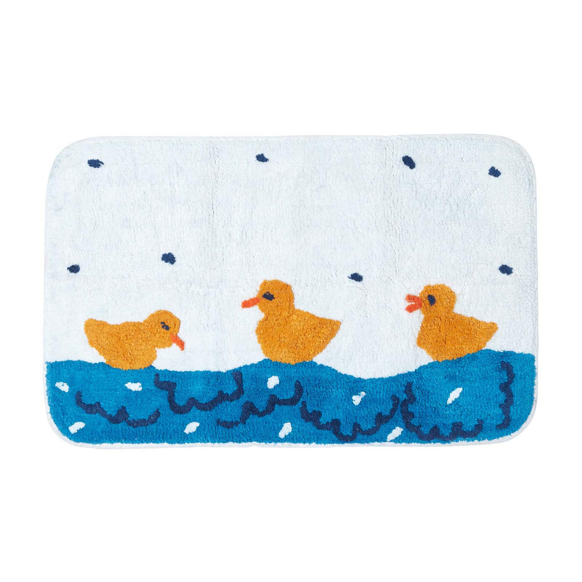 BADEMATTE Ententeich 45/75 cm, Baumwolle - Multicolor, Textil (45/75cm) - Homescapes