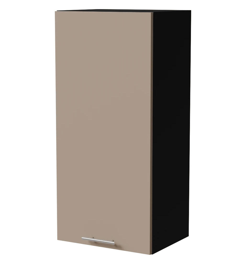 Feldmann-Wohnen Hängeschrank Graubraun, Schwarz 45x96x32.5 cm