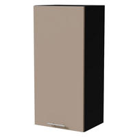HÄNGESCHRANK Brerra W4/45 Schwarz / RAL 1019 graubeige Matt 45 / 32,5 / 96cm - Graubraun/Schwarz, Holz/Holzwerkstoff (45/96/32.5cm) - Feldmann-Wohnen