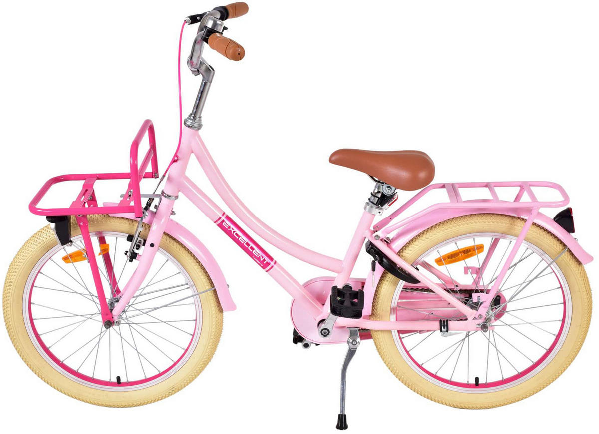 KINDERFAHRRAD Excellent - Mädchen - 20 Zoll - Rücktritt + Handbremse - Rosa - Rosa, Metall (67cm) - TPFSports