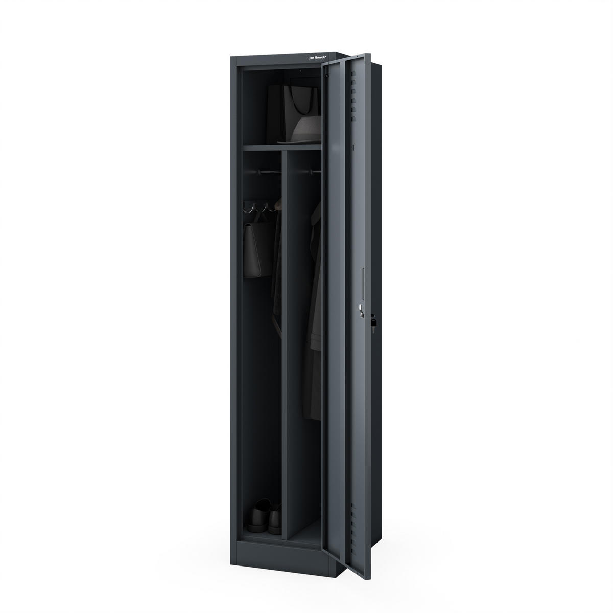 METALL-ARBEITSSCHRANK KACPER 1 Plus - Anthrazit, Metall (40/180/50cm) - Jan Nowak