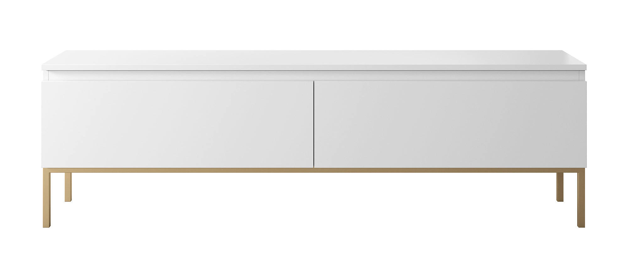 Selsey TV stolek Bemmi bílý na kovovém rámu 150/46/32 cm