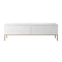 TV-LOWBOARD Bemmi Weiß auf Metallgestell 150/46/32 cm - Goldfarben/Weiß, Holzwerkstoff/Metall (150/46/32cm) - Selsey