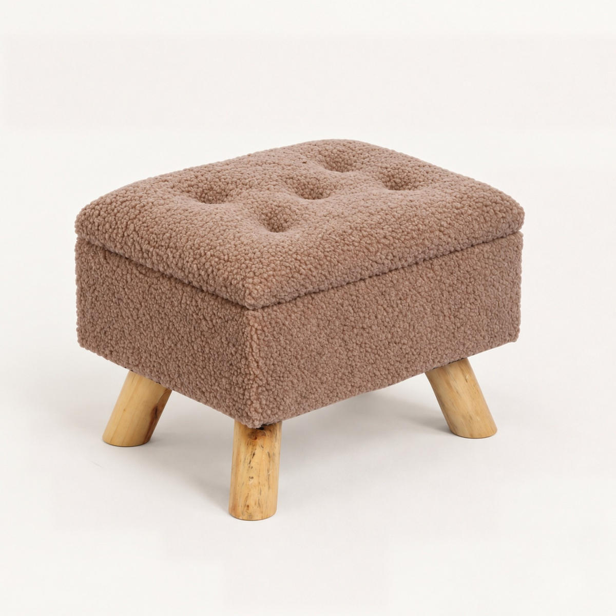TABURET Hnědý s úložným prostorem - hnědá, dřevo/kompozitní dřevo (38/28/28cm) - Relaxdays